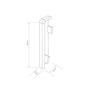 Egger Endstück Kubisch, 6 cm, Eiche Honig, 2er-Pack für Leisten.