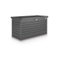 Biohort Freizeitbox 130, dunkelgrau-metallic, Universalbox zur Aufbewahrung von Gartenutensilien.