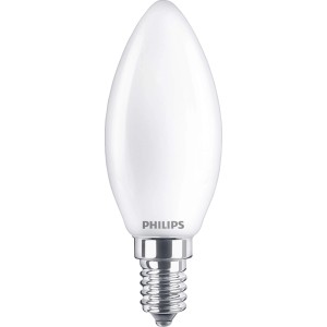 Philips LED-Leuchtmittel E14, Kerzenform, 6,5W, neutralweißes Licht.