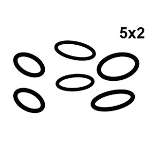 Kirchhoff O-Ring Sortiment, Gummi, 5 Größen, Schwarz, 10 Stück Dichtungsringe