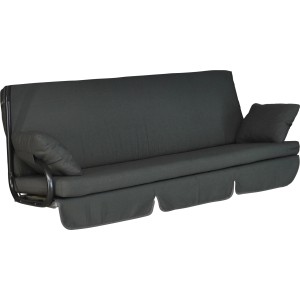 Angerer Hollywoodschaukel Auflage Element Detroit Grau mit Kissen und Unterlage für 3-Sitzer Schaukeln.