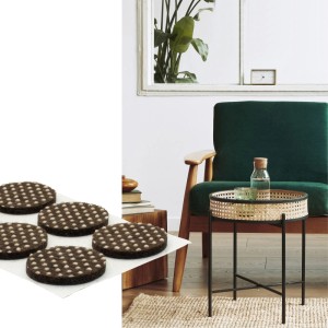 Wagner Antirutschpads-Set EH0122 Ø 22 mm x 3 mm Braun 12-tlg.