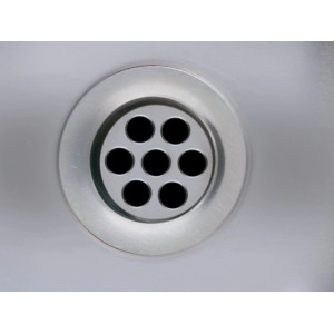 Fackelmann Abflussstöpsel, schwarzer Kunststoff, für Waschbecken und Spüle.