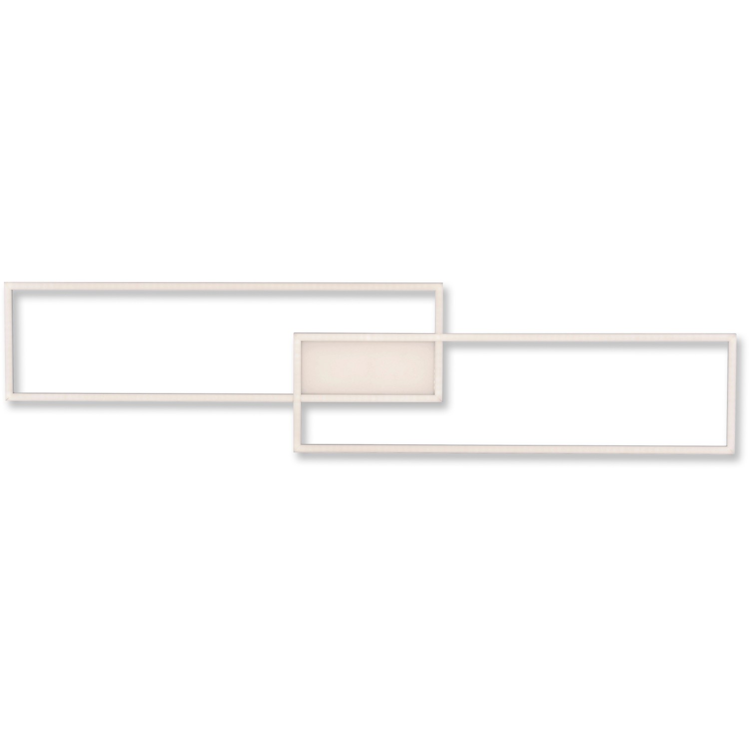 Moderne LED-Deckenleuchte Asmin in Stahloptik, dimmbar und mit Fernbedienung.