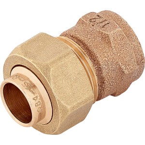 Löt-Verschraubung aus Rotguss, 15 mm x 18,6 mm (Rp 1/2), für Kupferrohre.