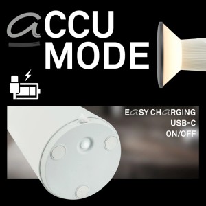 Brilo Akku Tischleuchte Pilia Dimmbar Touch Lichtgrau