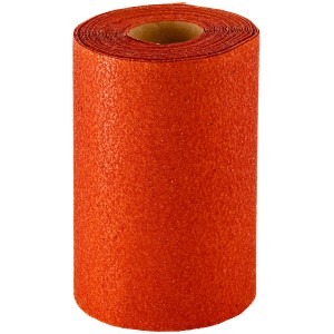 LUX Schleifrolle Universal, 115mm x 5m, K40, orange, aufgerollt.