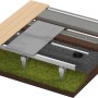 Terrassen Unterkonstruktion aus Aluminiumprofil (4,5x2,3x200cm) für Holz-, WPC- und Stein-Terrassendielen.