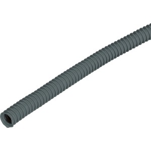 Graues, flexibles Panzer-Isolierrohr EN 20, 10 m lang, für Kabelverlegung.