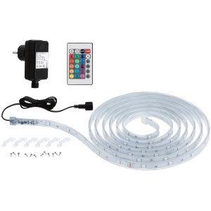 Paulmann SimpLED RGB LED-Streifen 3m Komplettset für Außen, mit Trafo, Fernbedienung und Befestigungsmaterial.