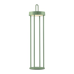 Grüne LED-Akku-Tischleuchte Anselm von Just Light, 50,4 cm hoch, für Innen & Außen.