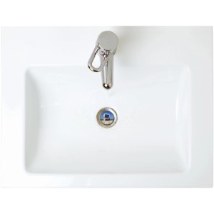 Waschbecken mit Design-Stöpsel: Strandkorb Motiv, 38mm Durchmesser.