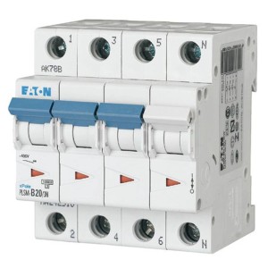 Eaton Leitungsschutzschalter 20 A 3-polig +N B
