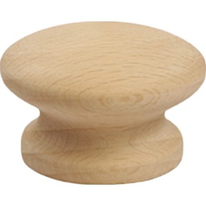 Holzfarbener Möbelknopf S87 aus roher Buche (FSC®).