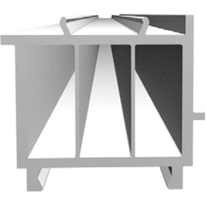 Weißes Fensterbankanschlussprofil, 48,5x40x1000 mm, für Fenster-Zubehör.