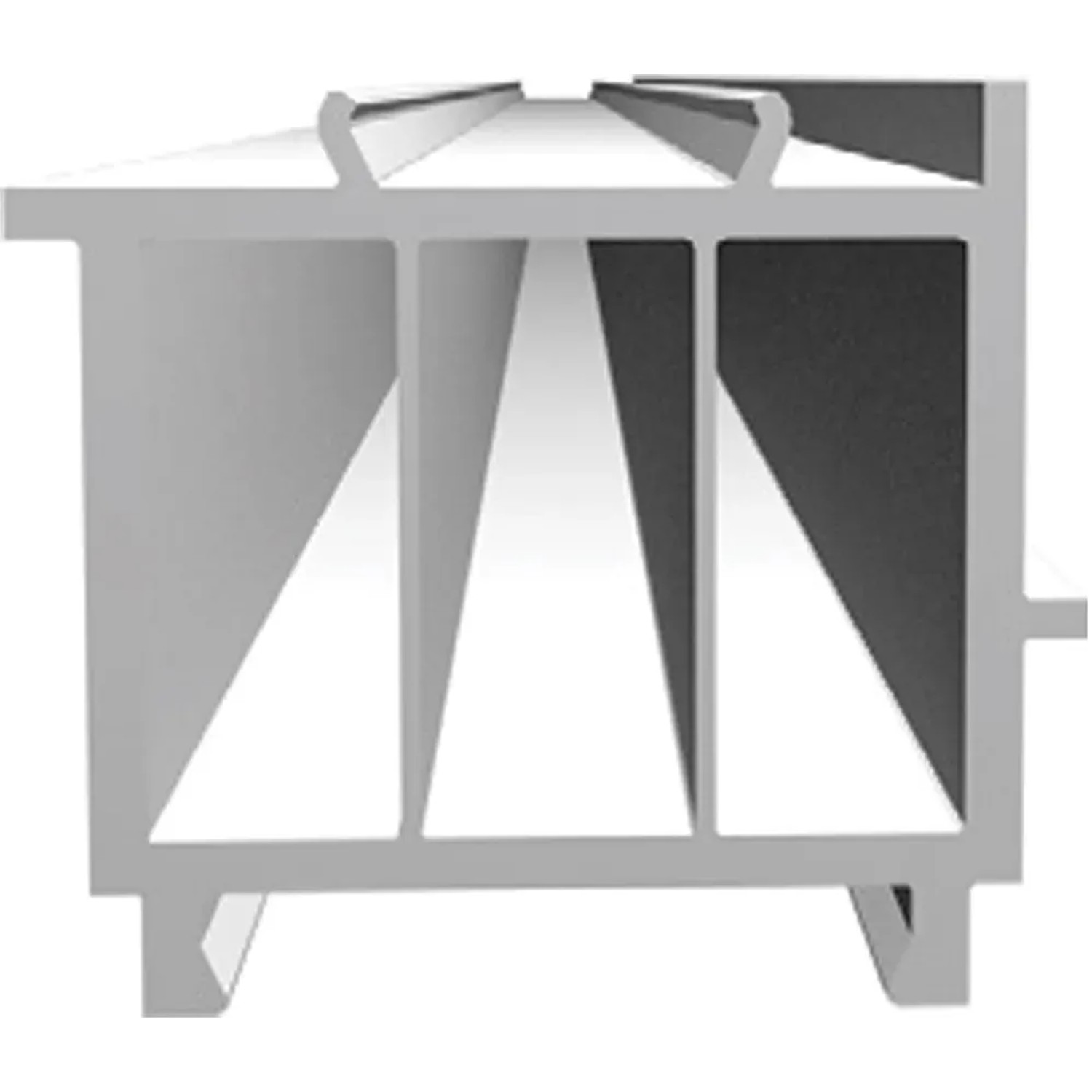 Weißes Fensterbankanschlussprofil, 48,5x40x1000 mm, für Fenster-Zubehör.