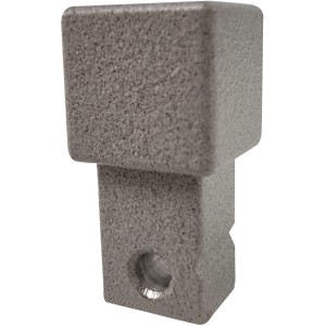 Ecke Quadrat-Abschlussprofil aus Alu, Zement-Optik, 1,2x2,7x1,2 cm (2 Stk.)
