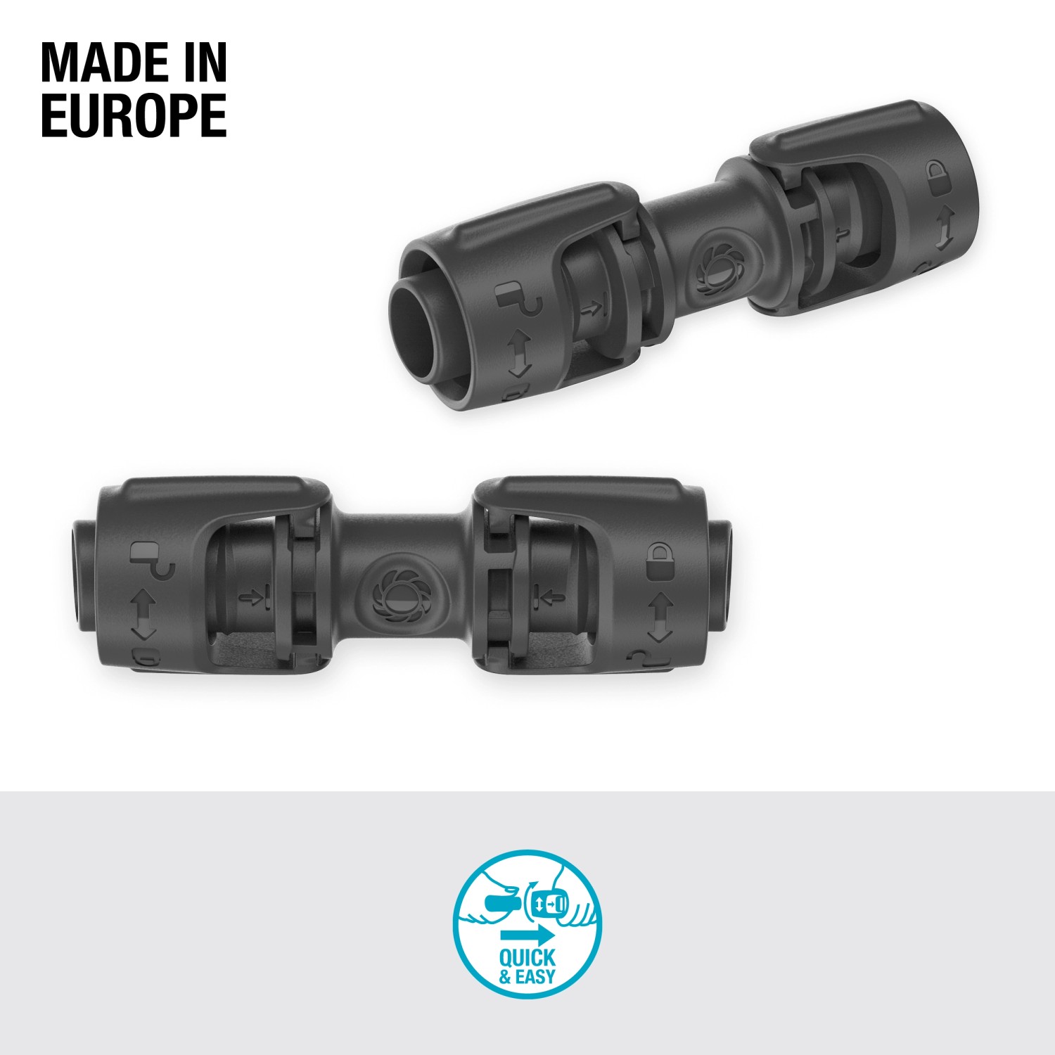Gardena Verbinder 13 mm (1/2") 3er-Set zur Erweiterung von Micro-Drip-Systemen.