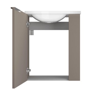 Badmobil Sanna Badmöbel-Set, 50cm, Kaschmir: Waschtisch mit offenem Schrank.