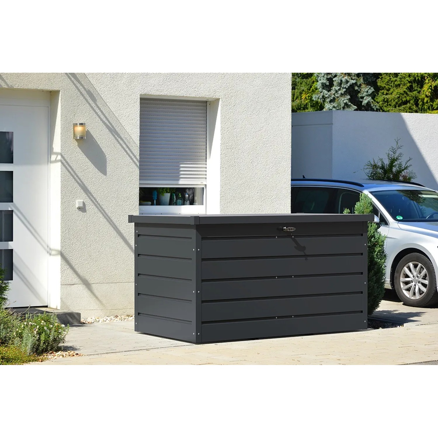 Duramax Metall-Gerätebox Palladium Anthrazit kaufen bei OBI