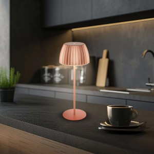 Brilo Akku-Tischleuchte Riffle Dimmbar Touch Kupfer