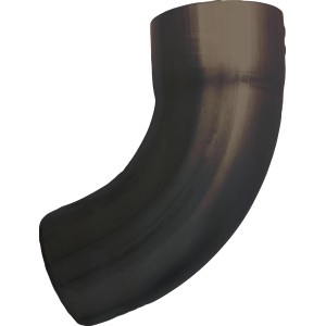 Fallrohrbogen NW 80/72° in Braun für Metall-Dachrinnen.