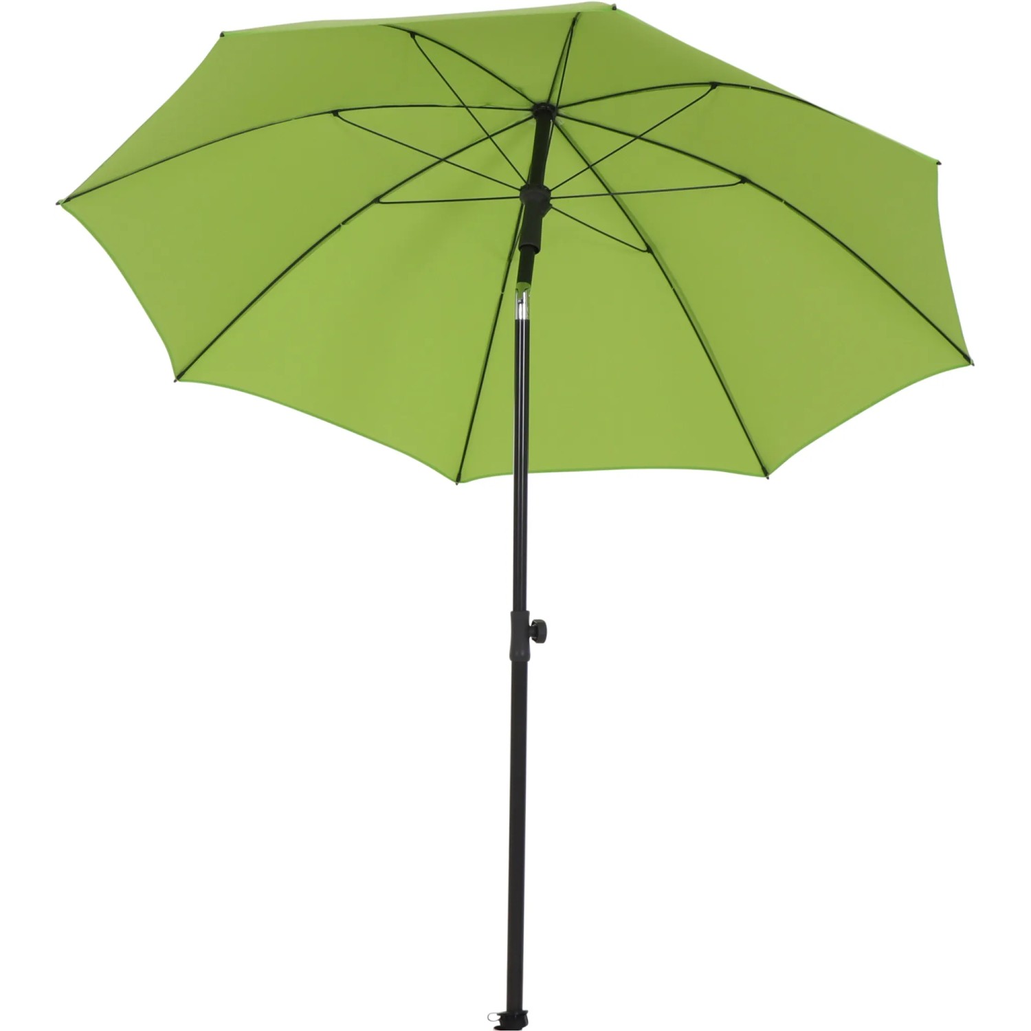 Grüner Siena Garden Marktschirm, Ø 180 cm, mit Handöffner. Sonnenschirm für Garten und Balkon.