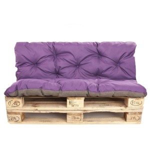 Setgarden Enkel Set Palettenkissen 120x60x60cm Sitzkissen + Rückenkissen 1tlg Violett