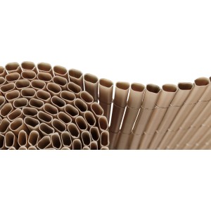 Floraworld Sichtschutzmatte in Sand-Optik aus robustem Kunststoff, ideal für Balkon und Garten.