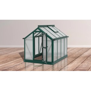 Vitavia Minigewächshaus Merlin Smaragd, kleines Gewächshaus mit zwei Türen.