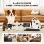 PawHut Pfotentrimmer 5-in-1 Tierpflegesystem mit Aufsätzen für Hundefellpflege, Hund & Katze. Trimmen, Trocknen, Saugen.