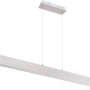 Moderne LED-Pendelleuchte Verena, 1-flammig, Nickel matt, dimmbar, für Wohn- und Essbereich.