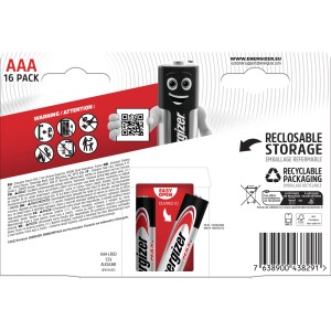 Energizer Max AAA Alkaline Batterien, 16er-Pack. Micro-Batterien für Geräte des täglichen Gebrauchs.