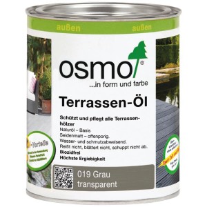 Dose Osmo Terrassen-Öl Grau 750ml für Holzterrassen und Gartenmöbel.