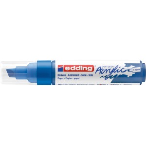 Edding 5000 Acrylmarker breit, Enzianblau. Marker mit Keilspitze für Leinwand, Papier und Holz.