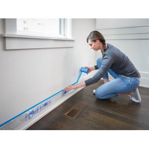 ScotchBlue Malerabdeckfolie mit Klebeband im Spender 60,9 cm x 27,4 m Blau