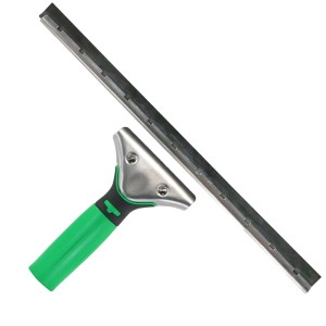 Unger ErgoTec Fensterwischer 45 cm, grüner Griff, Reinigungsgerät für streifenfreie Fenster.
