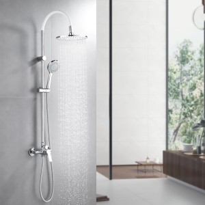 Inter Ceramic Duschsystem 6544 Überkopf Weiß-Chrom