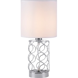 Just Light. Tischleuchte Deva Stahlfarben 18 x 35 cm