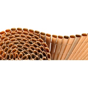 Floraworld Kunststoffmatte in Teak-Optik, Detailansicht der Sichtschutzmatte.