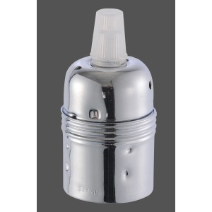 Silberne E27 Lampenfassung von Just Light für Retro-Look und individuelle Leuchten Gestaltung.