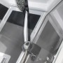 Handbrause der Sanotechnik Komplettduschkabine Trend 3 in Chrom-Optik.