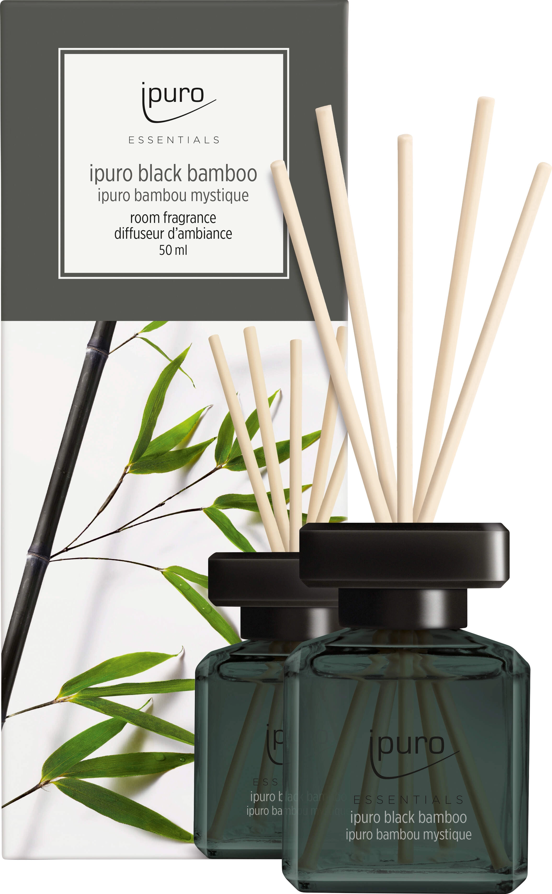 Ipuro Essentials Duftkerze (Im Glas, Black Bamboo)