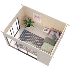 Palmako Gartenhaus Andrea Slide Grau Tauchgrundiert 390 cm x 300 cm FSC®