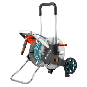 Gardena Schlauchwagen Aqua Roll M Set mit 30m Schlauch und Zubehör.