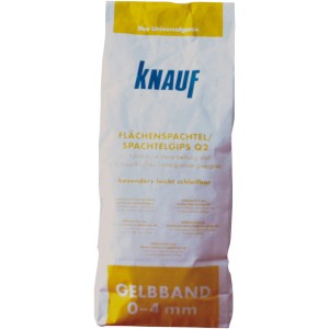 Sack Knauf Gelbband Flächenspachtel/Spachtelgips, 5 kg, für Ausgleichsarbeiten an Wand und Decke.