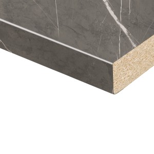 Kaindl Arbeitsplatte Pietra Grey, 60 cm breit, Steinoptik, abgerundete Kante.