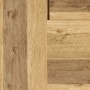 Rechteckiger Gartentisch Murrigal, 100x40 cm, aus hellem Holz für den Außenbereich.