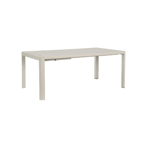 Beiger Bizzotto Ausziehtisch Kiplin, 180/240 cm, ideal für Garten und Terrasse.