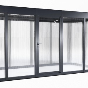 SunElements Zusatztür für SunGarden Gewächshaus, Doppelstegplatten, Anthrazit-Metallic.